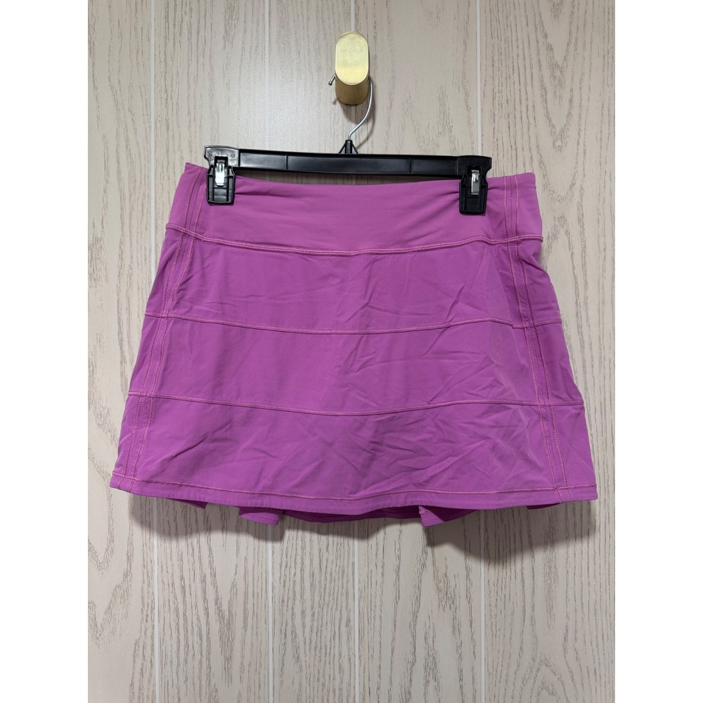 Lululemon Pace Rival Skirt Tall Pink Purple Pleated Tennis Skort Size 6 Tall